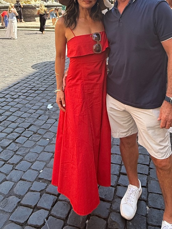 Mango Dresses & Skirts - Mango starring Hailey Bieber A-line Red midi dress